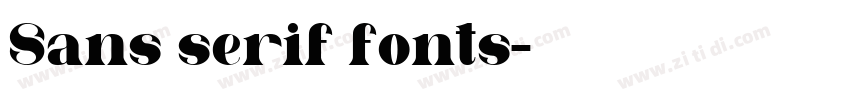 Sans serif fonts字体转换